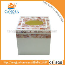 Коробка ткани высокого качества и Eco розовая раковина для украшения стола